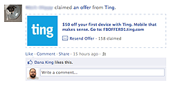 Facebook News Feed Offer